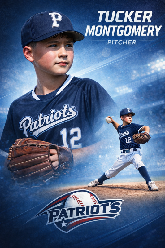 Custom Print: Oversized Youth Sports Card Poster for Baseball